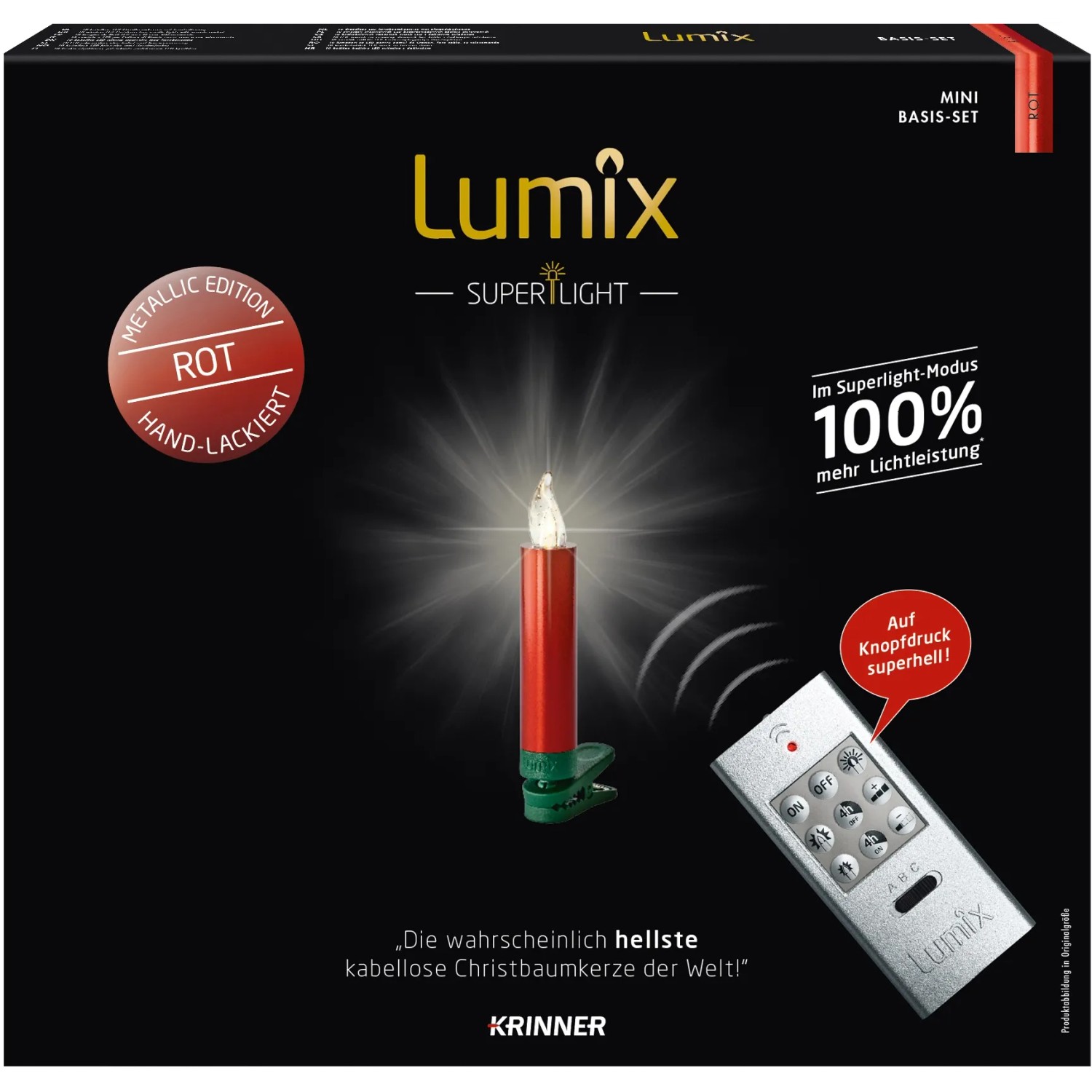 Lumix LED Mini Christbaumkerzen Superlight Rot 12er Basis-Set innen und außen kaufen bei OBI