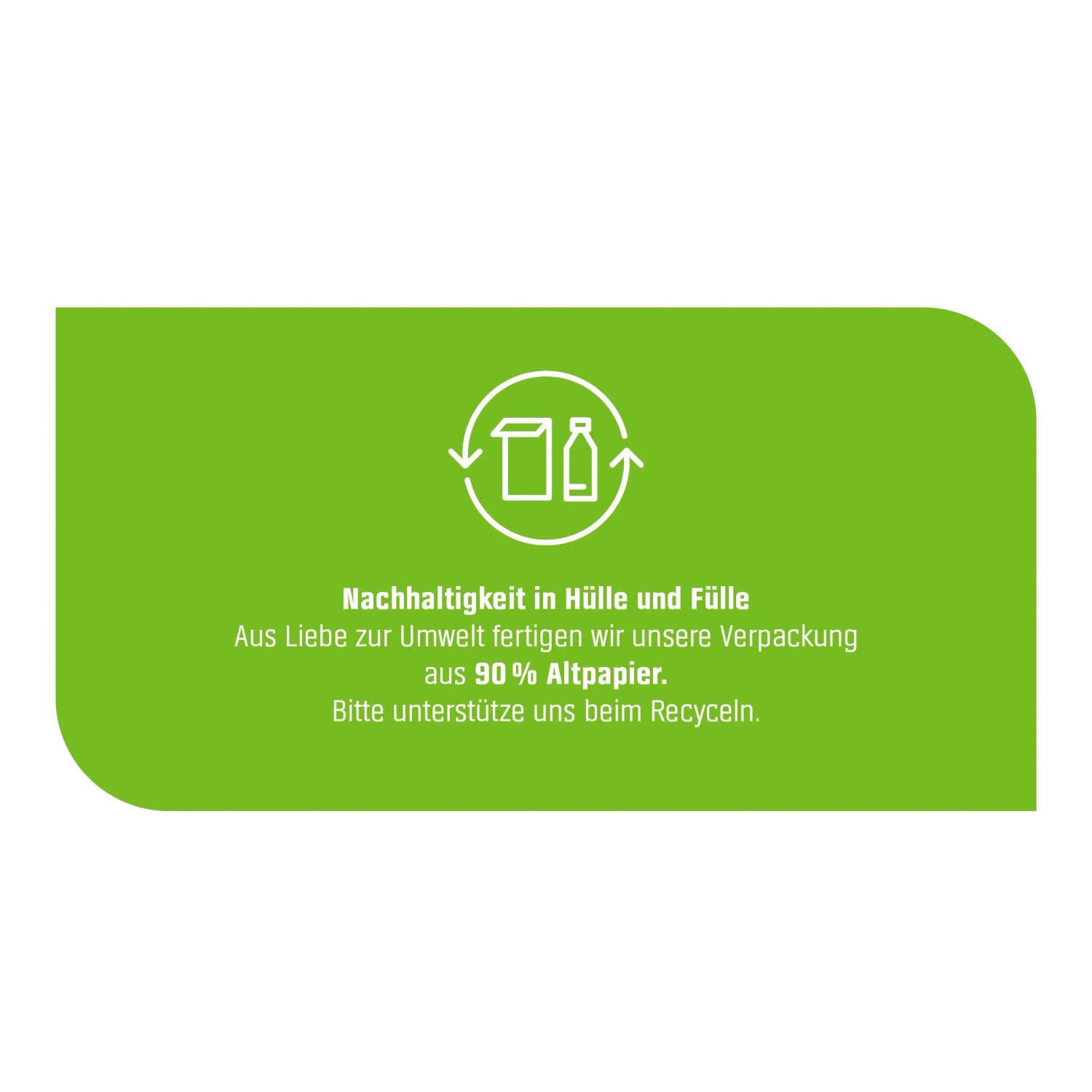 Nachhaltige Verpackung der GROW by OBI Düngestäbchen für Orchideen aus 90% Altpapier.