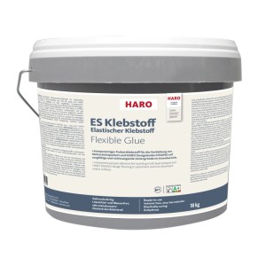 Haro Elastikkleber 18kg im grauen Eimer für Parkett und Designboden.