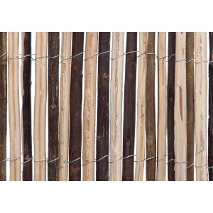 Floraworld Sichtschutzmatte aus Weide, Bi-Color, 3x1,8m, naturbelassene Optik.