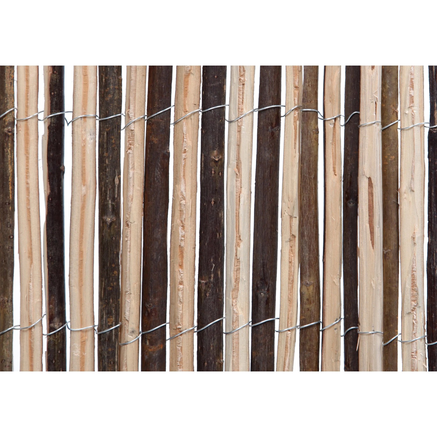 Floraworld Sichtschutzmatte aus Weide, Bi-Color, 3x1,8m, naturbelassene Optik.