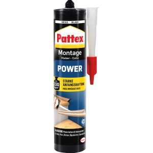 Pattex Power Montagekleber Kartusche 370g für starke Verbindungen.