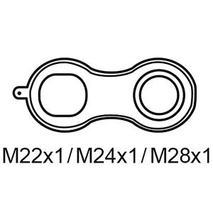 Kirchhoff Universalschlüssel für Mischdüsen M22/M24/M28, blau.