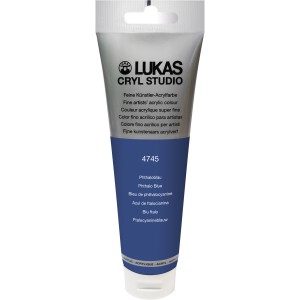 Tube Lukas Cryl Studio Premium Acrylfarbe, 125ml, Phthaloblau.