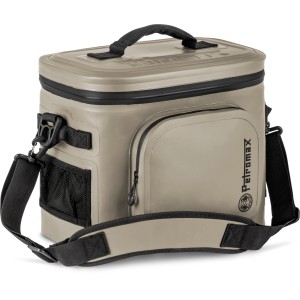 Petromax Kühltasche, 8 l, sandfarben. Ideal für Camping & Outdoor, mit Tragegurt und Seitentaschen.