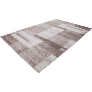 Kayoom Kurzflorteppich Falkland Port Louis Beige, 200x290 cm, mit meliertem Patchwork-Design.
