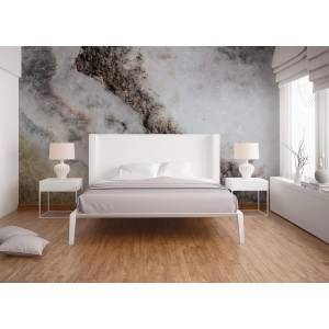 Fototapete Marmor Quartz Weiß Schwarz Braun Gelb 3,50 m x 2,55 m FSC®