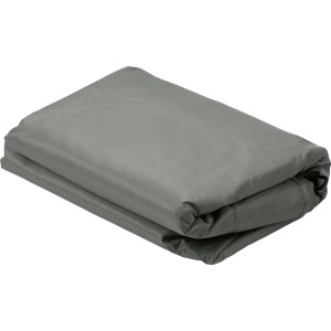 Graue Schutzhülle für Tisch und Stühle, 210x160x80 cm, mit Kordelzug, zum Schutz vor Wettereinflüssen.