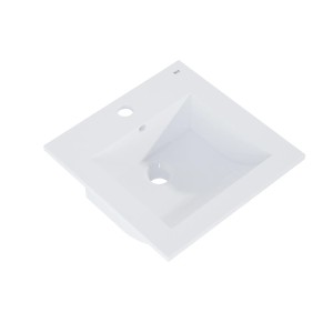 Roca Waschbecken Qubo Weiß Hochglanz 1,5 cm x 41,5 cm x 41,5 cm