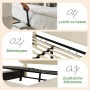 okwish Polsterbett 180x200cm mit Verstellbarem Kopfteil Kinderzimmer Beige ohne Matratze_4