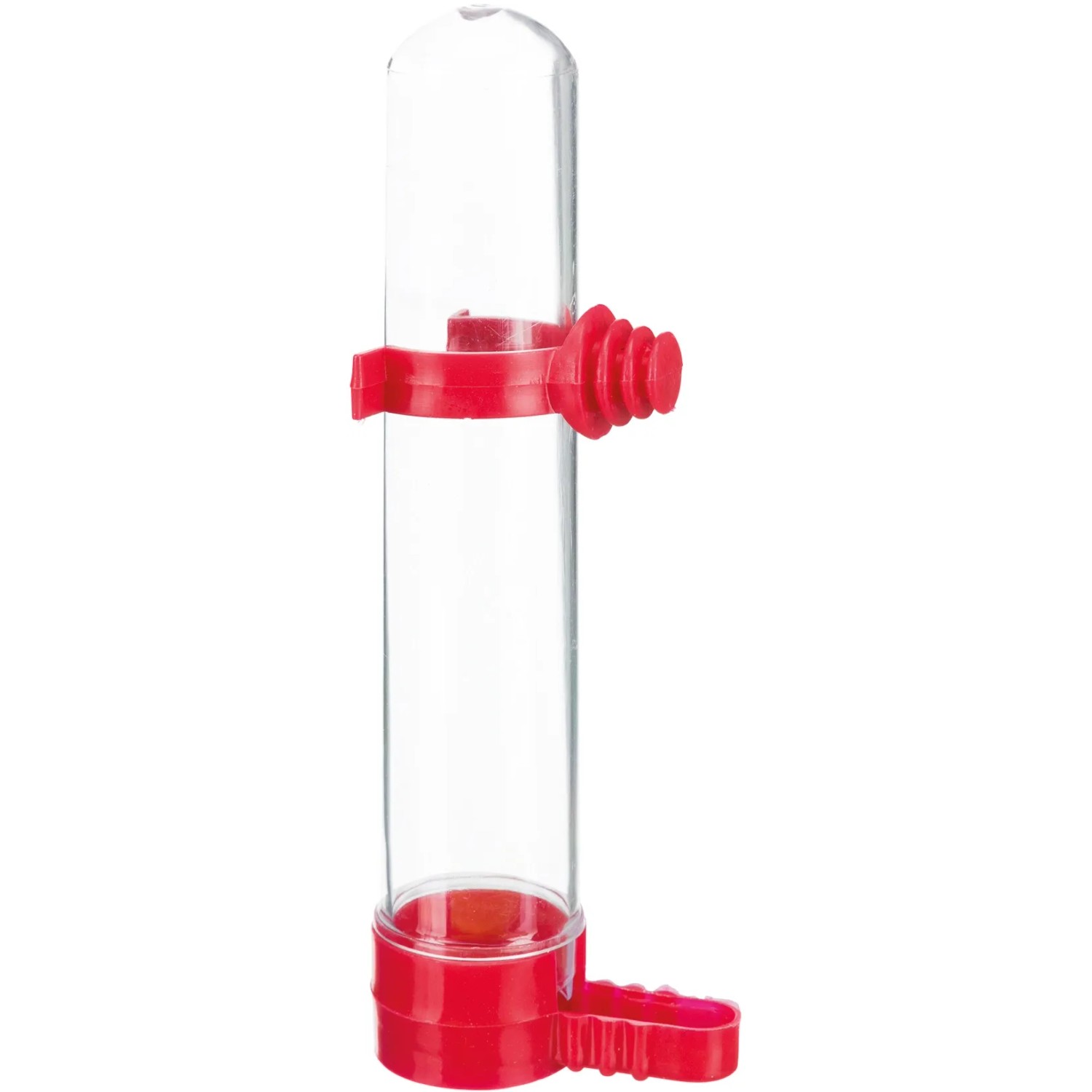 Trixie Tränke und Futterspender, 65ml, 14cm, aus Kunststoff, für Vogelkäfige und Volieren.