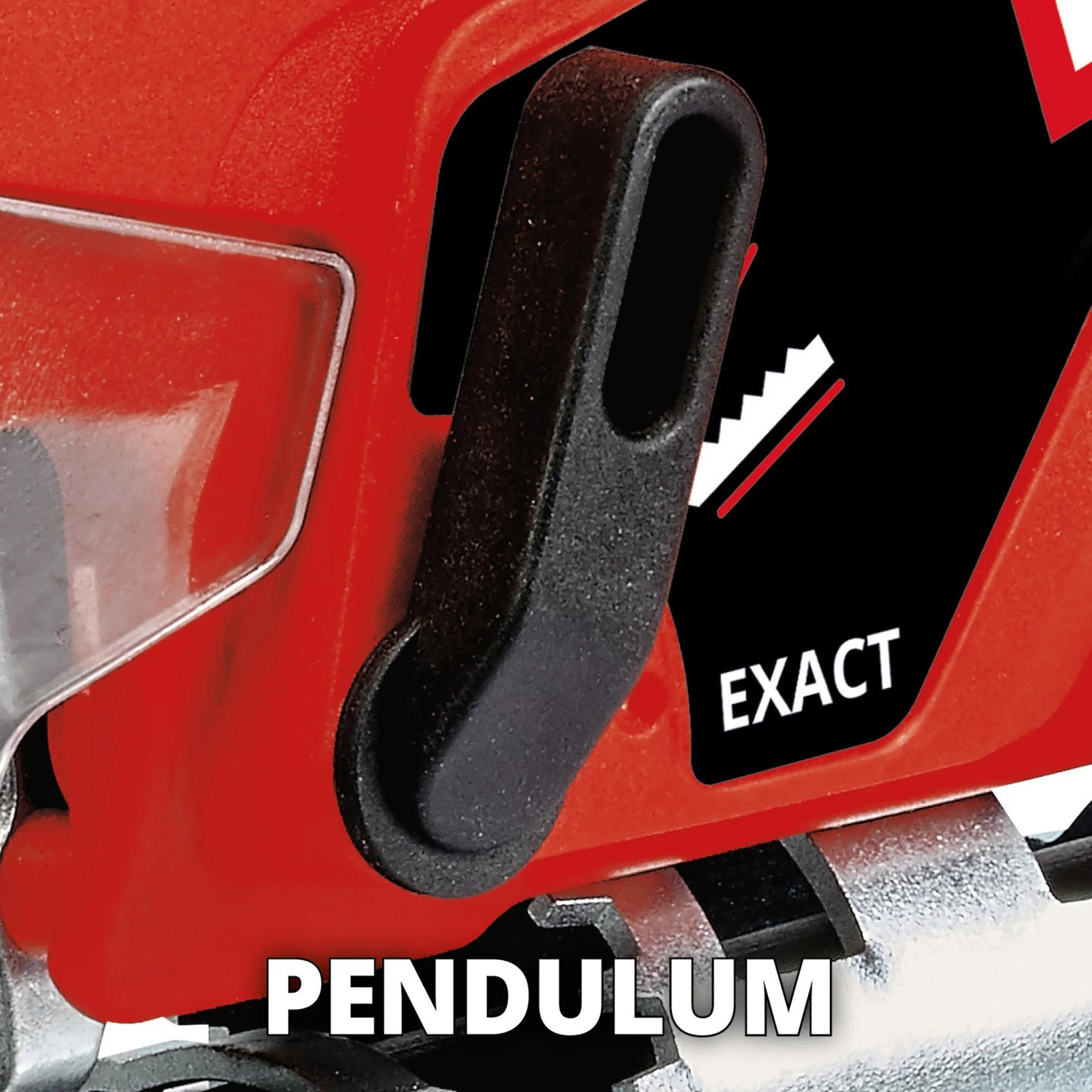 Detailaufnahme: Einhell Akku-Stichsäge TC-JS 18/70 Pendelhub-Einstellung.