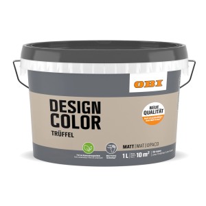 Eimer OBI Design Color 1 l in Trüffel, matte Innenfarbe für Wände und Decken.