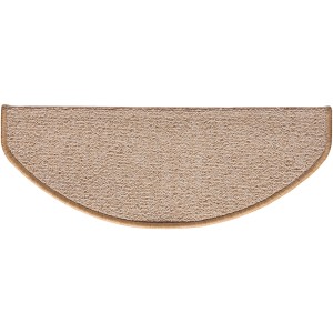 Beige Andiamo Stufenmatte Bob, 65x28cm, 2er Set. Treppenschutz aus Polypropylen mit Klebestreifen.
