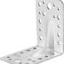 Verzinkter Winkelverbinder mit Sicke, 90x90x65 mm, für Eckverbindungen und schwere Lasten.