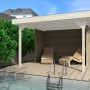 WEKA Wandset für Gartenlaube 657 mit zwei Seitenwänden und Rückwand.