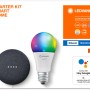 Ledvance Smart Home Set mit Google Nest Mini und farbiger LED Lampe.