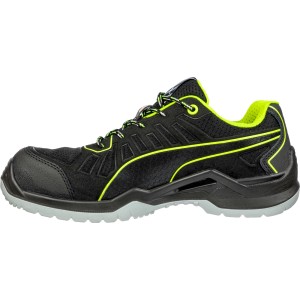 Puma Safety Fuse TC Green Low S1P Arbeitsschuh in Schwarz/Grün, Größe 48.