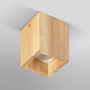 Ledvance Smart+ WiFi Deckenleuchte Decor Holz, Holzbraun, quadratisch, 13cm.