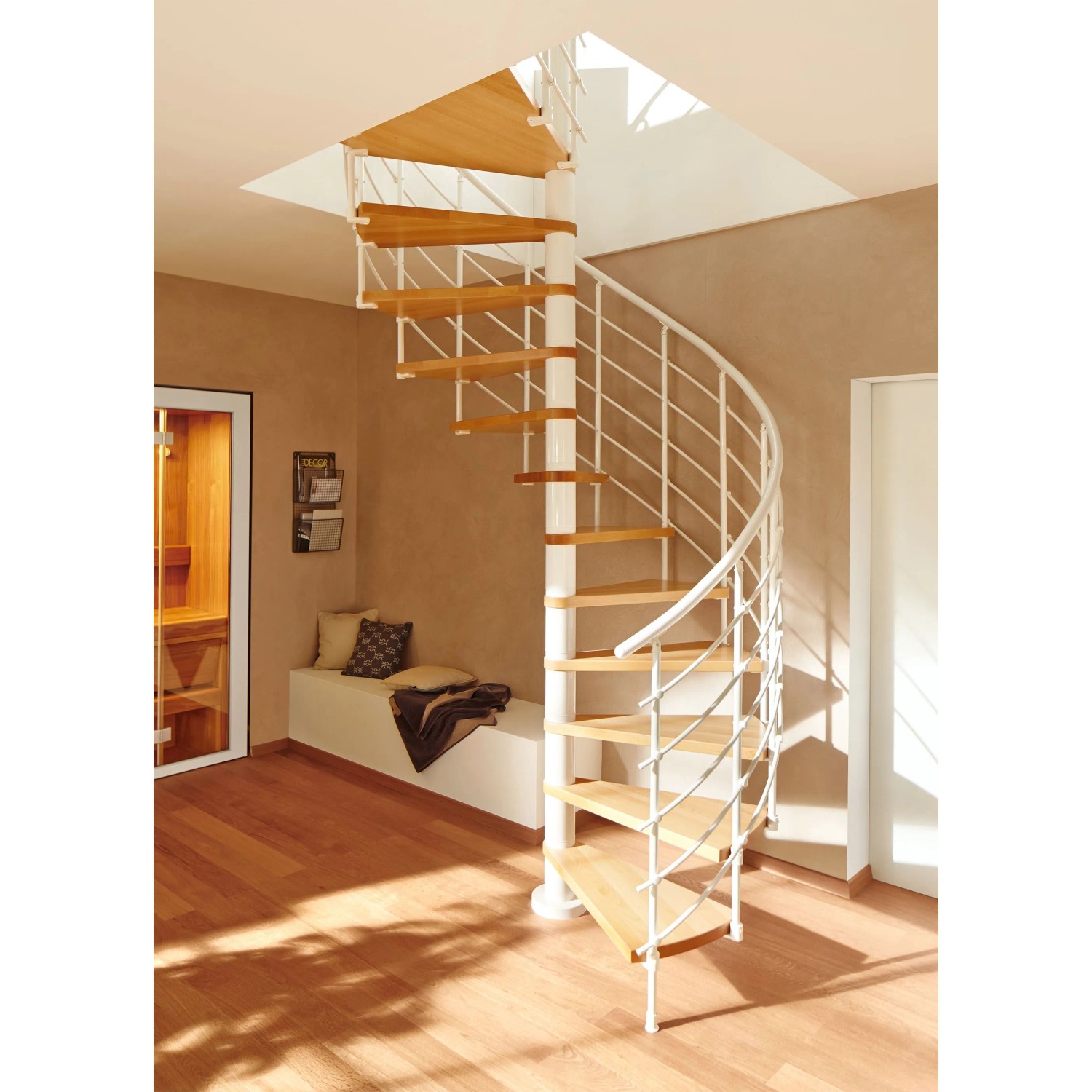 Dolle Spindeltreppe Oslo Ø 120 cm, 11 Stufen Buche GH bis 276 cm FSC®_2