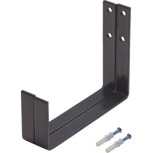 2er-Set Balkonkastenhalter in Anthrazit zur Wandmontage, inklusive Schrauben und Dübel.