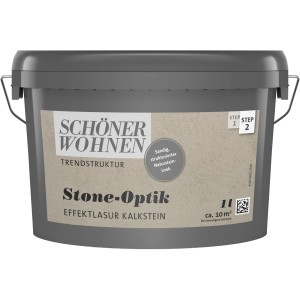 Schöner Wohnen Effektlasur Kalkstein Stone-Optik, Farbe im Eimer.