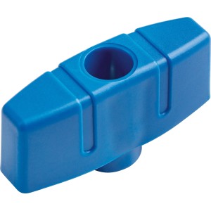 Blaue Flügelmutter für LUX-TOOLS Elektro-Rasenmäher E-RM-1600/38 Highwheel.