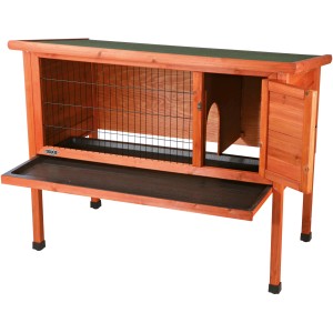 Trixie Kleintierstall Natura, braun, 116x92x63cm, mit Gitter, Tür und Schublade für einfache Reinigung.