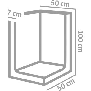 Diephaus L-Stein Ecke, unbewehrt, grau, 100x50x50x7 cm, zur Beet- und Böschungsbefestigung.