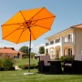 Schneider Marktschirm Harlem, Ø 270 cm, Mandarine. Sonnenschirm mit Knickfunktion im Garten.