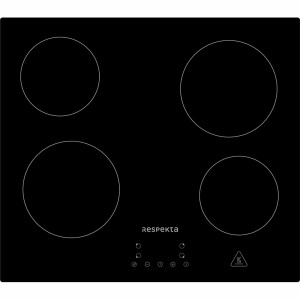 Schwarzes Respekta Glaskeramikkochfeld mit vier Kochzonen und Touch Control aus dem Herdset Solero + Aaron.
