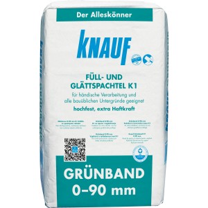 Sack Knauf Grünband Füll- und Glättspachtel K1, 25 kg, für Wand und Decke.