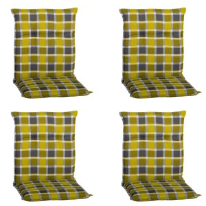 Beo Niedriglehner-Sitzkissen Bratislava M332 Karo Gelb-Grau 4er-Set