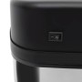 Rückseite des HOMCOM elektrischen Mülleimers. Schwarzer Deckel mit Ein-/Ausschalter für den Sensor-Mülleimer.