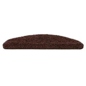 KARAT Shaggy Stufenmatte Barcelona Halbrund 23,5 x 65 cm Dunkelbraun