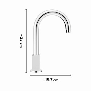 Chromfarbene baliv Kaltwasserarmatur KV-4070 für Waschbecken im modernen Design.