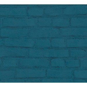 Vliestapete Elements Steinoptik Matt Leicht Strukturiert Blau Schwarz FSC®