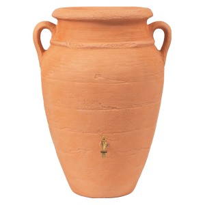 Garantia Regenwasser-Amphore Antik 250 l Terrakotta mit Auslaufhahn.