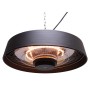 Schwarzer Westmann Infrarot-Deckenstrahler Fusion, Terrassenheizstrahler mit Halogenlampe.