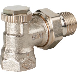 IMI Heimeier Verschraubung Regutec Eckform DN 15 Rotguss Vernickelt