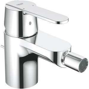 Glänzende Grohe QuickFix Bidetarmatur Get mit Einhandbedienung und Chromoberfläche.
