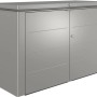 Biohort HighBoard 200 Gartenbox, Quarzgrau-Metallic, Universalbox mit Flügeltüren und abschließbarem Deckel.