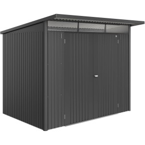 Biohort Metall-Gerätehaus AvantGarde ECO Gr. A5 dunkelgrau-metallic Doppeltür