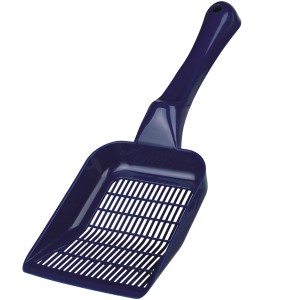 Blaue Jollypaw Streuschaufel für Katzenstreu, Kunststoff, Größe M.