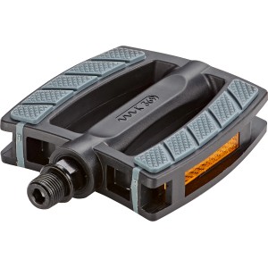 Prophete E-Bike Pedale mit großer, rutschfester Trittfläche und Reflektoren für sicheren Halt.