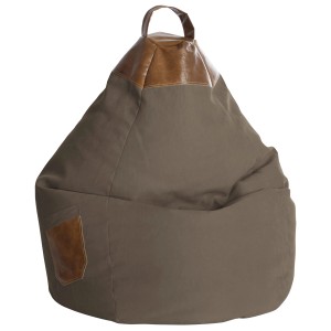 Brauner Sitting Point Sitzsack Jamie, 220 l, mit Tragegriff und Seitentasche.