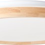 LED-Deckenleuchte Alson, 48 cm, Holz/Weiß, dimmbar mit Fernbedienung.