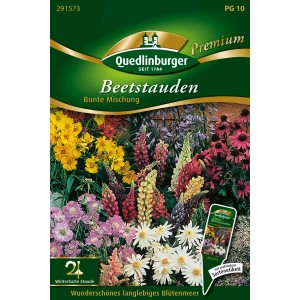 Quedlinburger Blumensamen Beetstauden, bunte Mischung für farbenfrohe Blumenbeete.