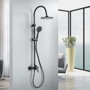Inter Ceramic Duschsystem 6544 Überkopf Schwarz