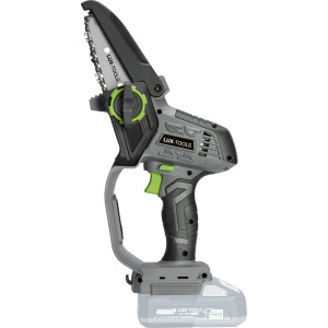 LUX-TOOLS Akku-Astsäge 20V, graue Akku-Kettensäge ohne Akku/Ladegerät.